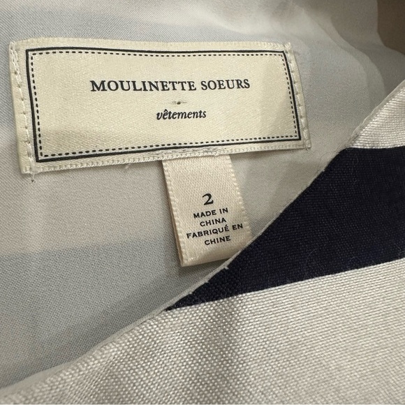 Anthropologie Moulinette Soeurs Split Print Striped & Floral Dress - Picture 8 of 10